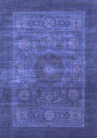 Abstract Blue Modern Rug, abs1467blu