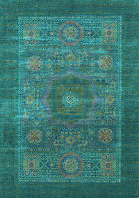 Abstract Light Blue Modern Rug, abs1467lblu