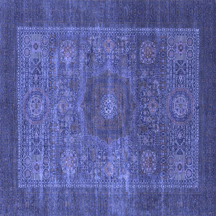 Square Machine Washable Abstract Blue Modern Rug, wshabs1467blu