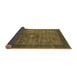 Sideview of Abstract Brown Modern Rug, abs1467brn