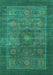 Abstract Turquoise Modern Rug, abs1467turq