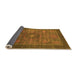 Sideview of Abstract Orange Modern Rug, abs1467org