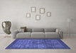 Machine Washable Abstract Blue Modern Rug in a Living Room, wshabs1467blu