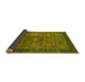 Sideview of Abstract Yellow Modern Rug, abs1467yw