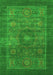 Machine Washable Abstract Green Modern Area Rugs, wshabs1467grn