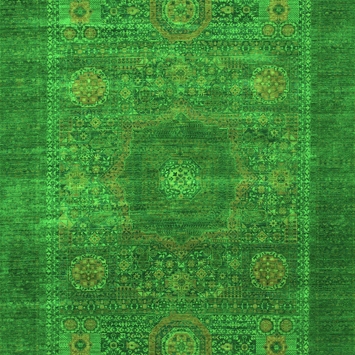 Machine Washable Abstract Green Modern Area Rugs, wshabs1467grn