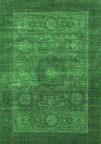 Abstract Emerald Green Modern Rug, abs1467emgrn