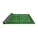 Sideview of Abstract Emerald Green Modern Rug, abs1467emgrn