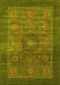 Abstract Yellow Modern Rug, abs1467yw