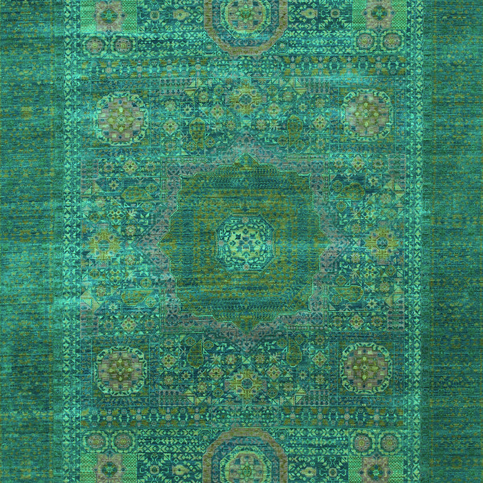Machine Washable Abstract Turquoise Modern Area Rugs, wshabs1467turq
