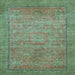 Square Oriental Light Blue Modern Rug, abs1468lblu