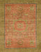 Abstract Caramel Brown Oriental Rug, abs1468