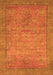 Machine Washable Oriental Orange Modern Area Rugs, wshabs1468org