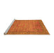 Sideview of Machine Washable Oriental Orange Modern Area Rugs, wshabs1468org