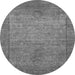 Round Oriental Gray Modern Rug, abs1468gry