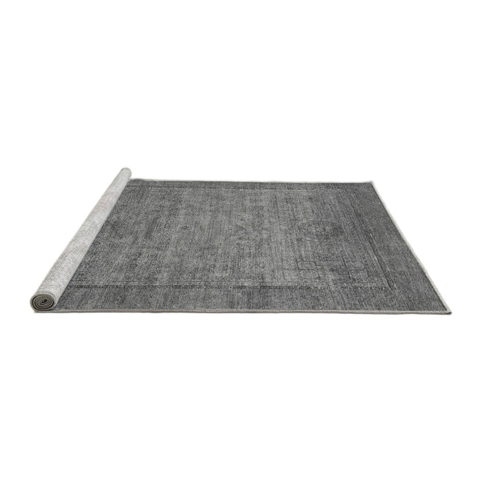 Sideview of Machine Washable Oriental Gray Modern Rug, wshabs1468gry