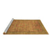 Sideview of Machine Washable Oriental Brown Modern Rug, wshabs1468brn