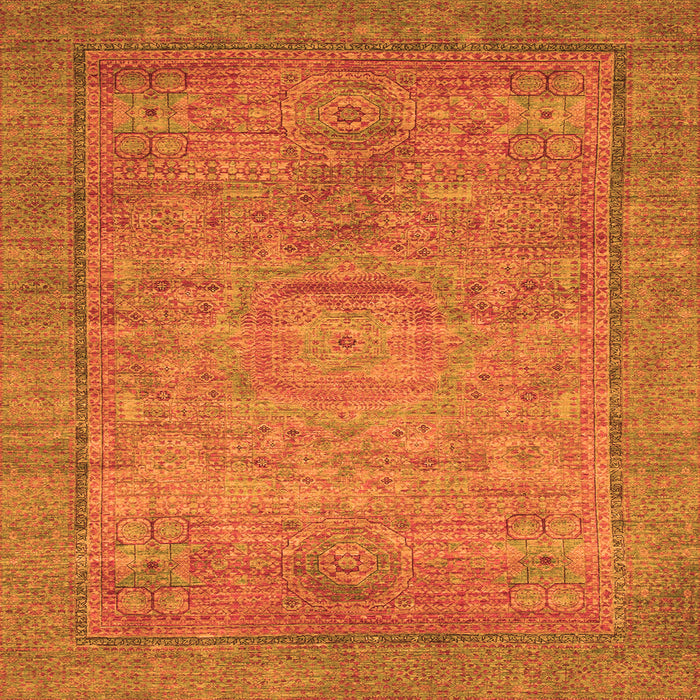 Square Oriental Orange Modern Rug, abs1468org