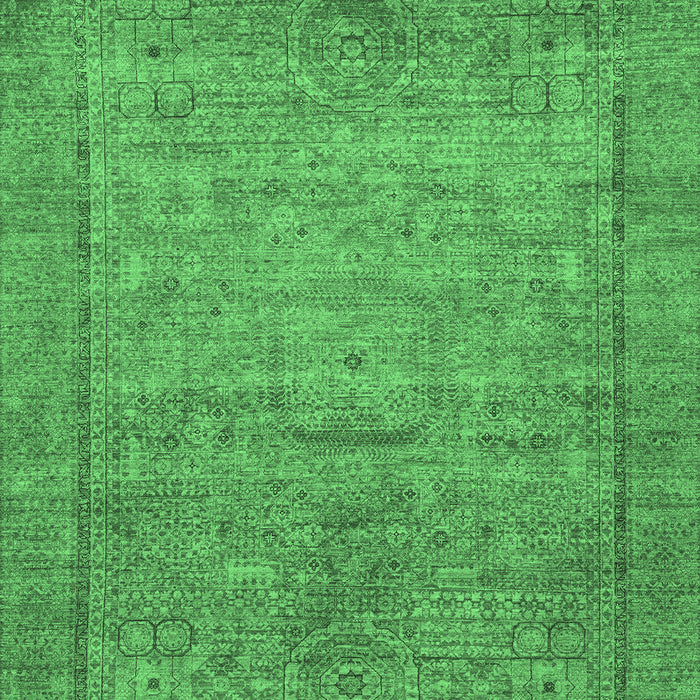 Machine Washable Oriental Emerald Green Modern Area Rugs, wshabs1468emgrn