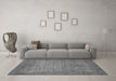 Machine Washable Oriental Gray Modern Rug in a Living Room,, wshabs1468gry