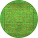 Round Oriental Green Modern Rug, abs1468grn