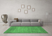 Machine Washable Oriental Emerald Green Modern Rug, wshabs1468emgrn