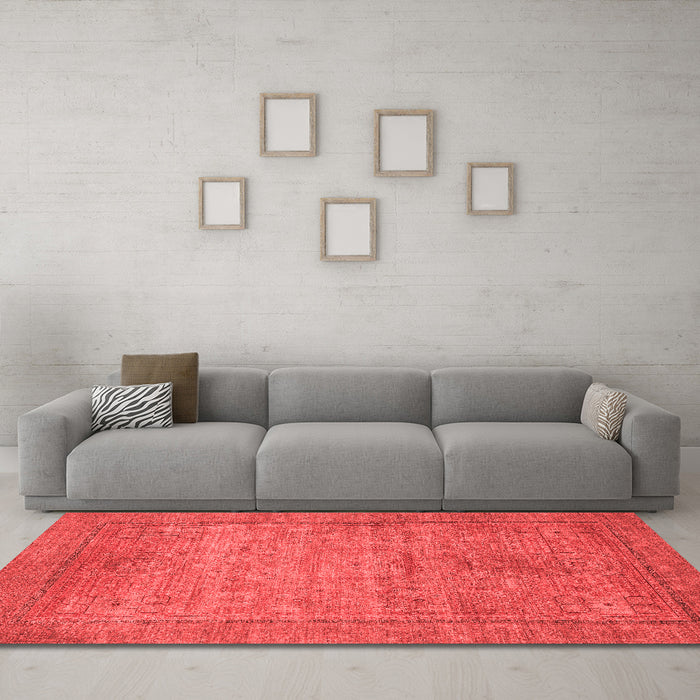 Modern Red Washable Rugs