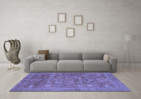 Machine Washable Oriental Blue Modern Rug, wshabs1469blu