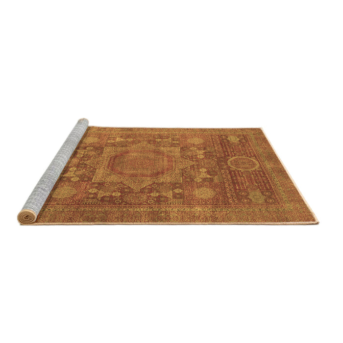 Sideview of Machine Washable Oriental Brown Modern Rug, wshabs1469brn