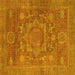 Square Oriental Yellow Modern Rug, abs1469yw