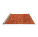 Sideview of Machine Washable Oriental Orange Modern Area Rugs, wshabs1469org