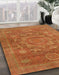 Machine Washable Abstract Orange Rug in a Family Room, wshabs1469