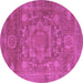 Round Oriental Purple Modern Rug, abs1469pur