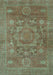 Oriental Light Blue Modern Rug, abs1469lblu