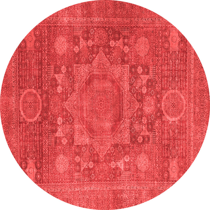 Machine Washable Oriental Red Modern Rug, wshabs1469red