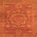 Square Oriental Orange Modern Rug, abs1469org