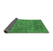 Sideview of Oriental Emerald Green Modern Rug, abs1469emgrn