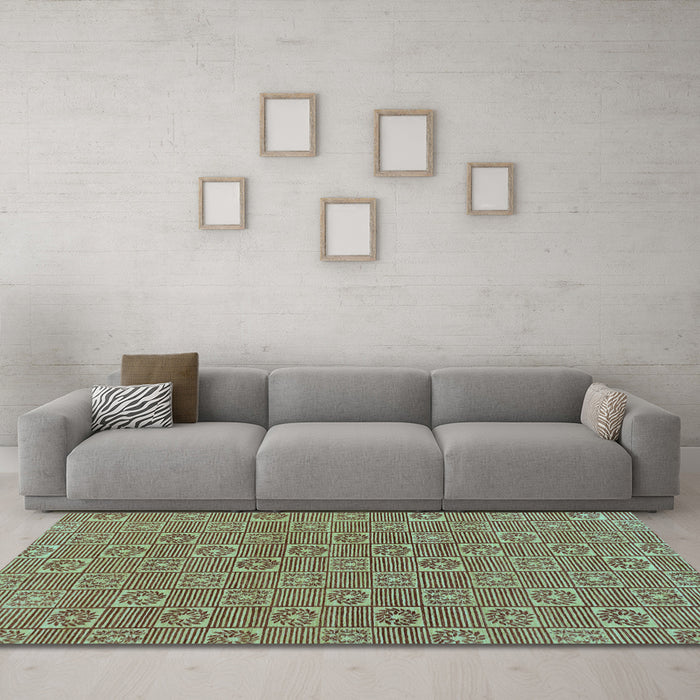 Machine Washable Abstract Light Blue Modern Rug in a Living Room, wshabs146lblu