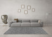 Machine Washable Abstract Gray Modern Rug in a Living Room,, wshabs146gry