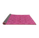 Sideview of Abstract Pink Modern Rug, abs146pnk