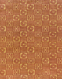 Machine Washable Abstract Orange Rug, wshabs146