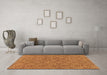 Machine Washable Abstract Brown Modern Rug in a Living Room,, wshabs146brn