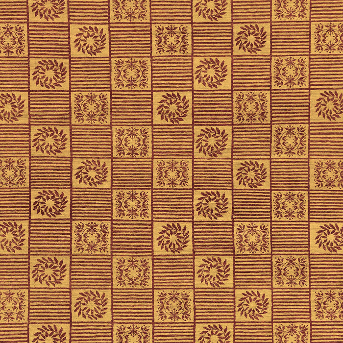 Machine Washable Abstract Brown Modern Rug, wshabs146brn