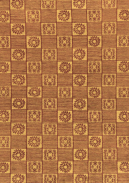 Abstract Brown Modern Rug, abs146brn