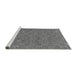 Sideview of Machine Washable Abstract Gray Modern Rug, wshabs146gry