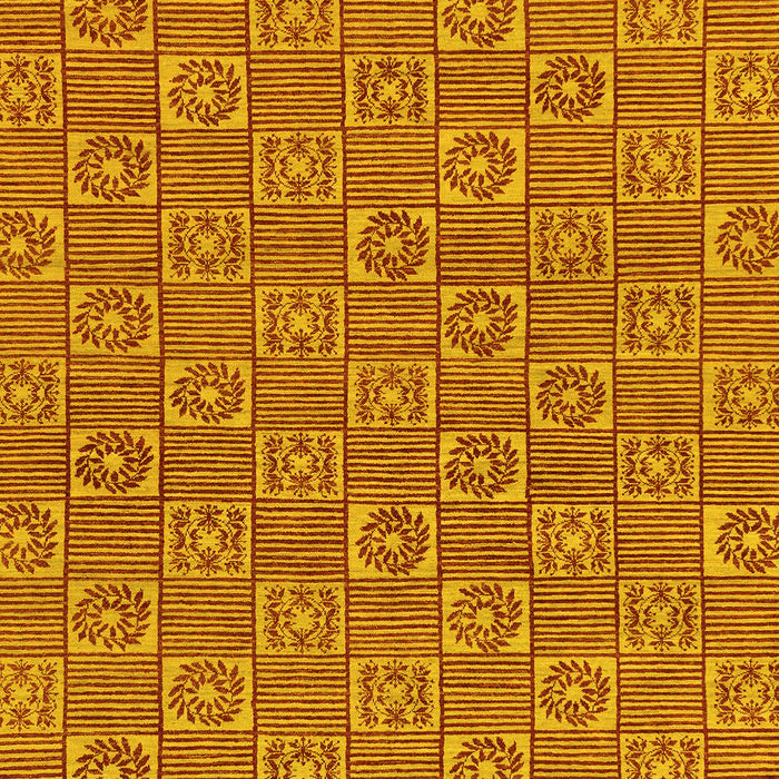 Machine Washable Abstract Yellow Modern Rug, wshabs146yw