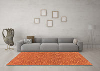 Machine Washable Abstract Orange Modern Rug, wshabs146org