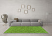 Machine Washable Abstract Green Modern Area Rugs in a Living Room,, wshabs146grn