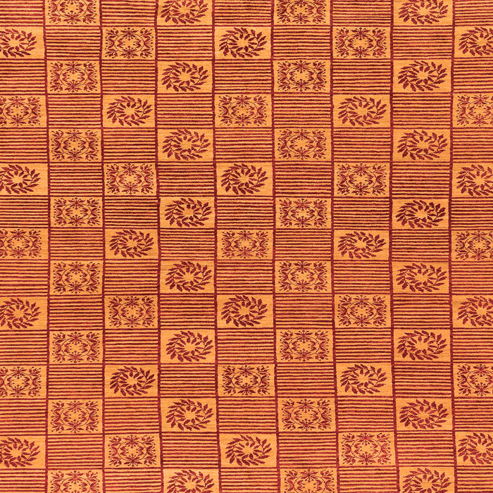 Square Abstract Orange Modern Rug, abs146org