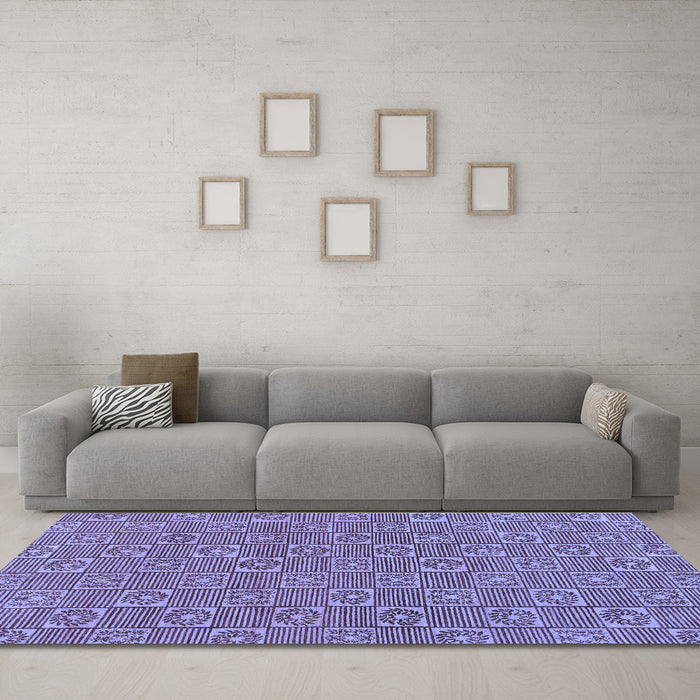 Machine Washable Abstract Blue Modern Rug in a Living Room, wshabs146blu